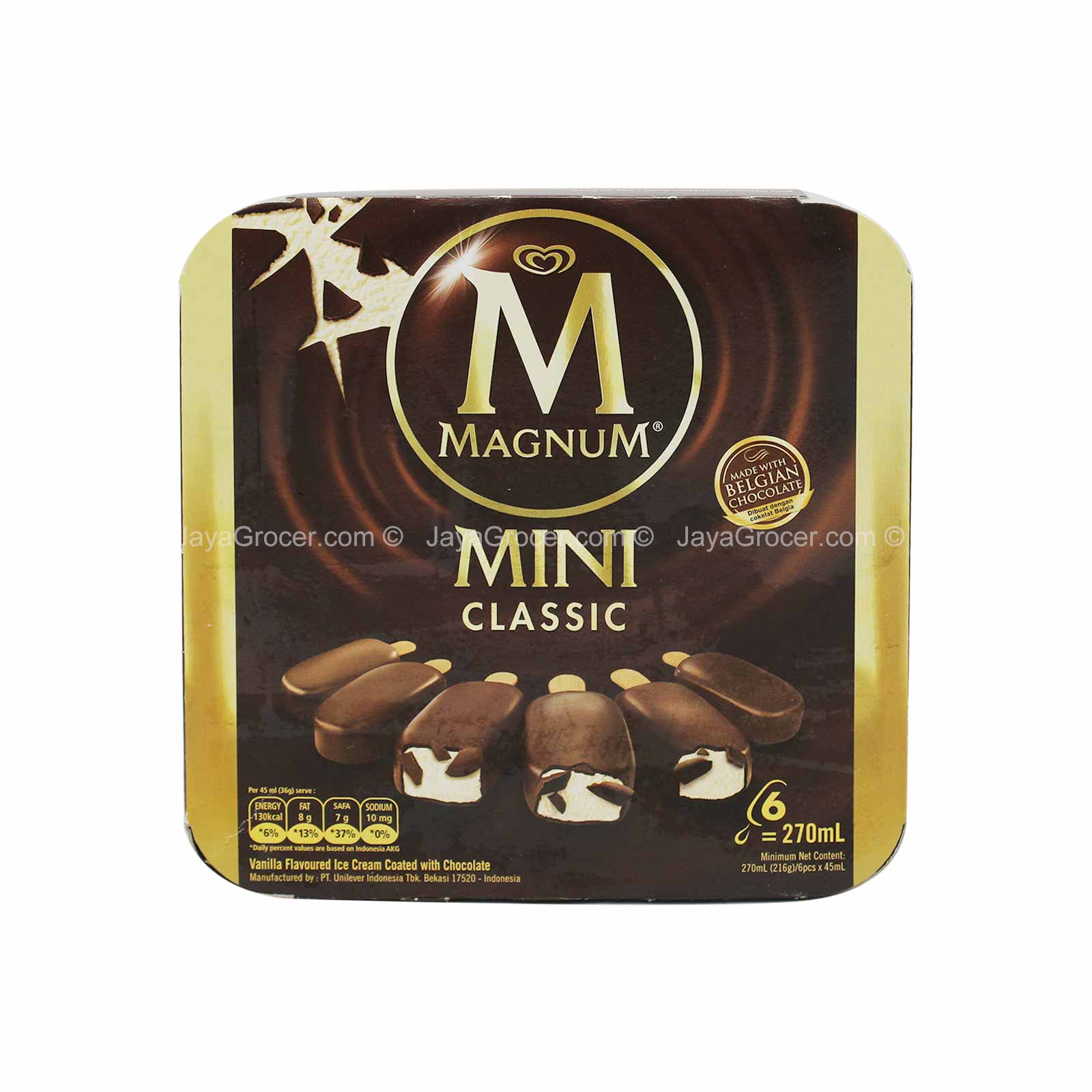Magnum Mini Classic Ice Cream 45ml x 6 – Jaya Grocer | Plaza Jelutong