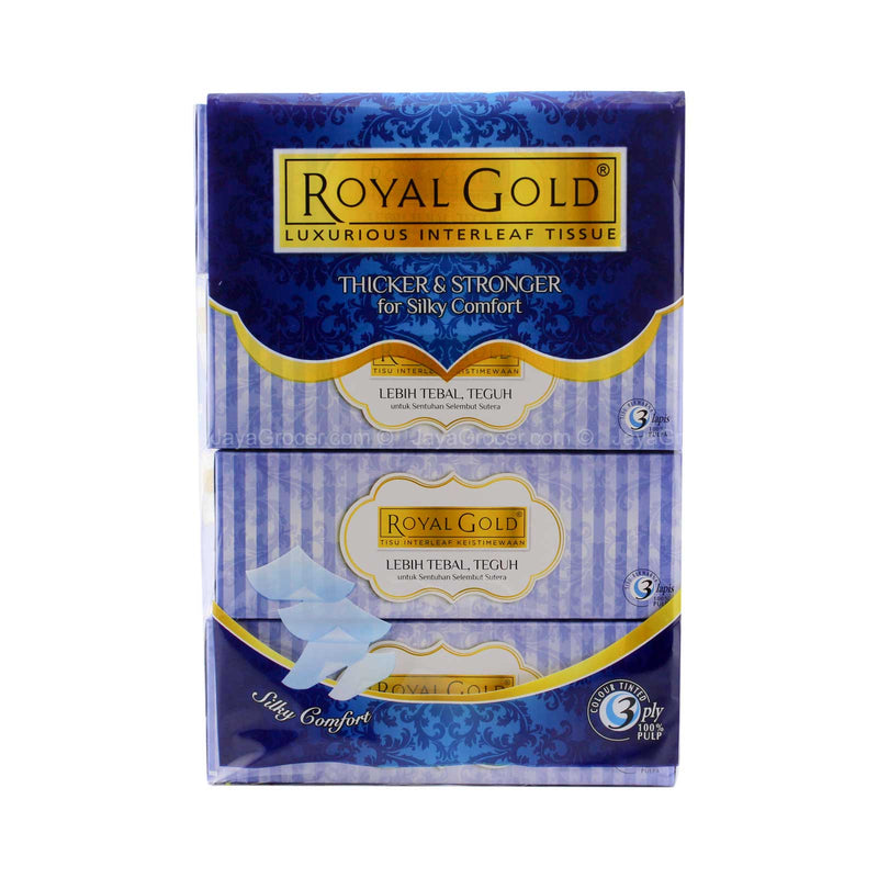 Royal Gold Interleaf Facial Tissues 80pcs x 4