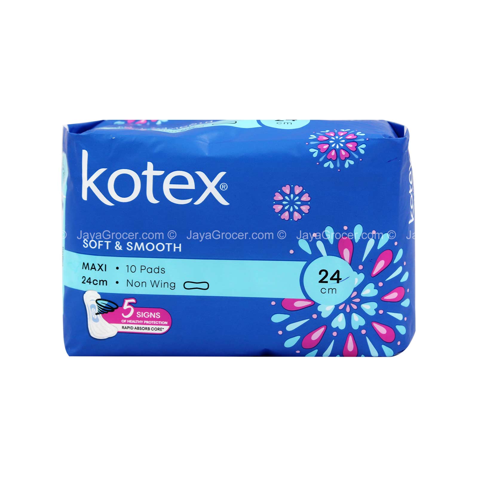 Kotex Soft and Smooth Maxi Non Wing Pad 24cm x 10