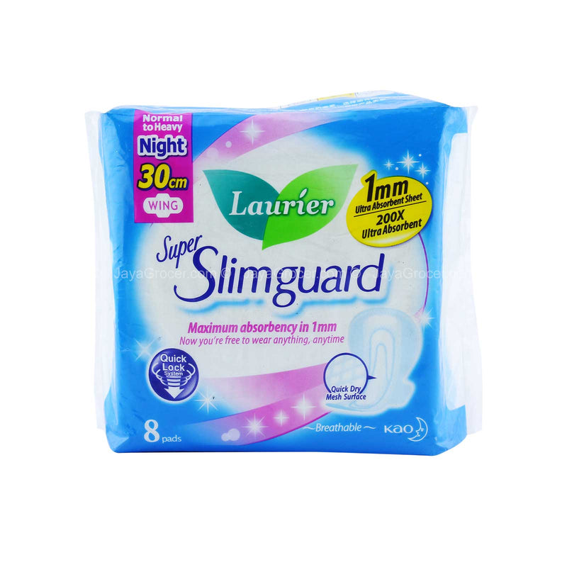 Laurier Super Slimguard Night Wing Pad 30cm x 8pads