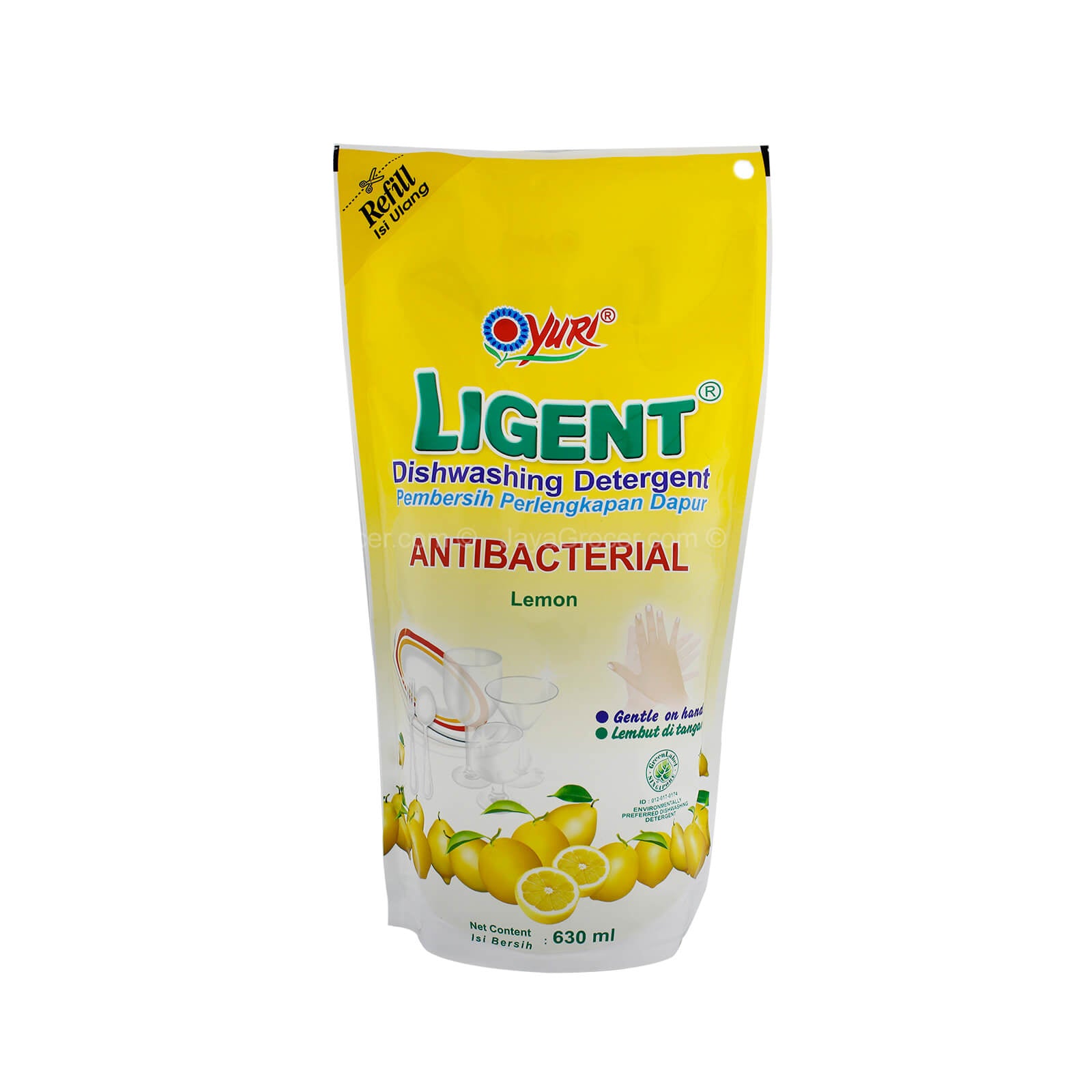 Yuri Ligent Lemon Dishwash Refill 600ml