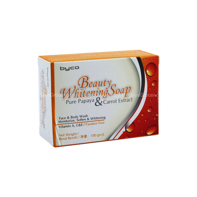 Byco Beauty Whitening Pure Papaya & Carrot Extract Soap Bar 100g