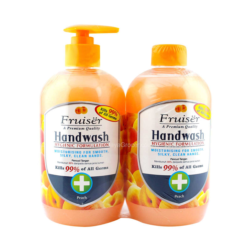 Fruiser Moisturising Hand Wash Peach 500ml x 2