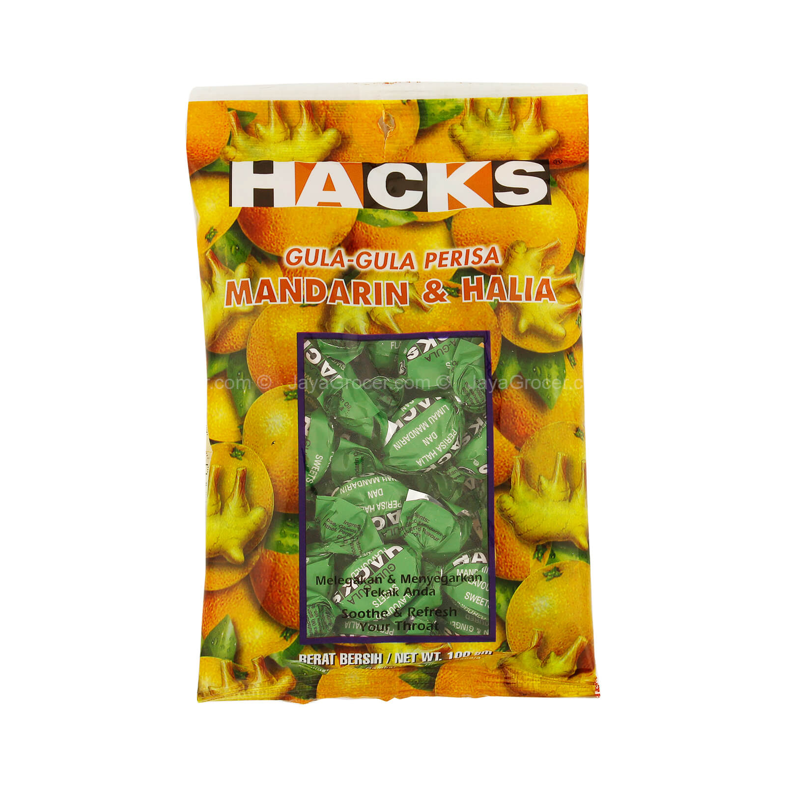 Hacks Mandarin & Ginger Flavoured Sweets 100g – Jaya Grocer | Plaza ...