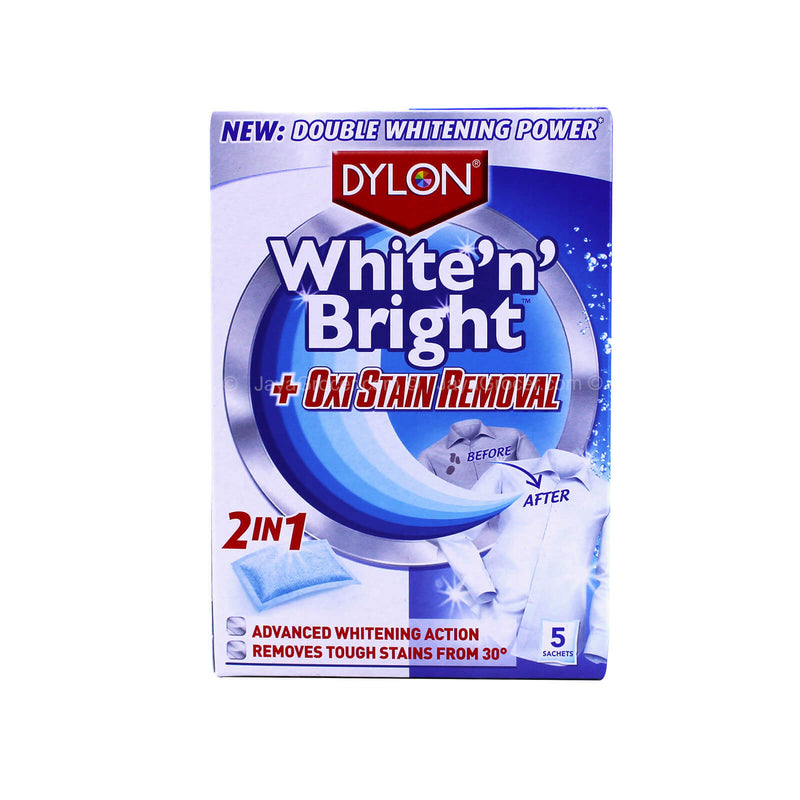 Dylon White ‘n’ Bright 2in1 Oxi Stain Removal 30g x 5sachets