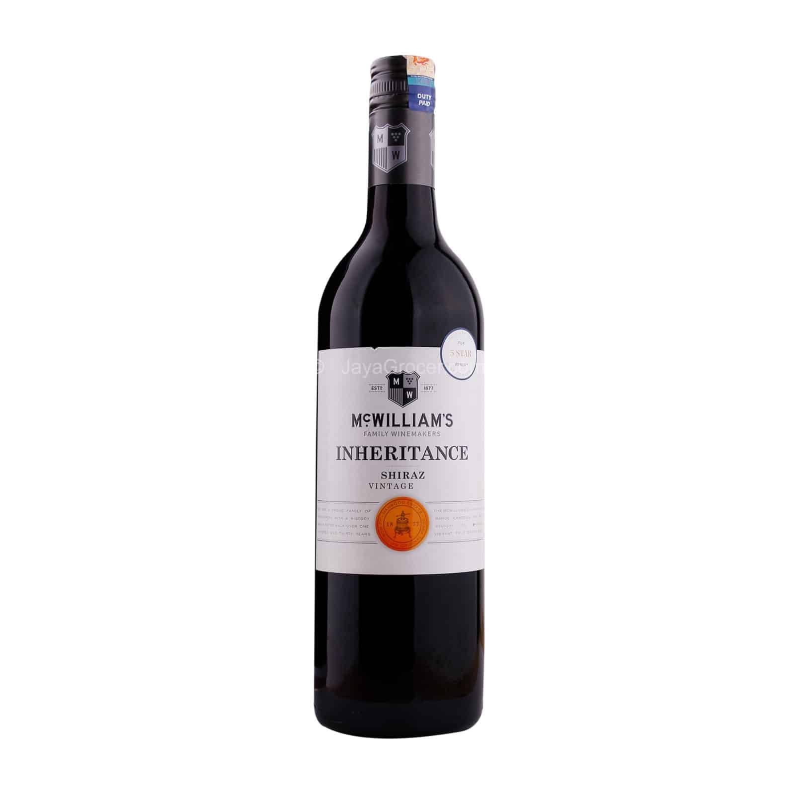 McWilliam's Inheritance Shiraz Wine 750ml