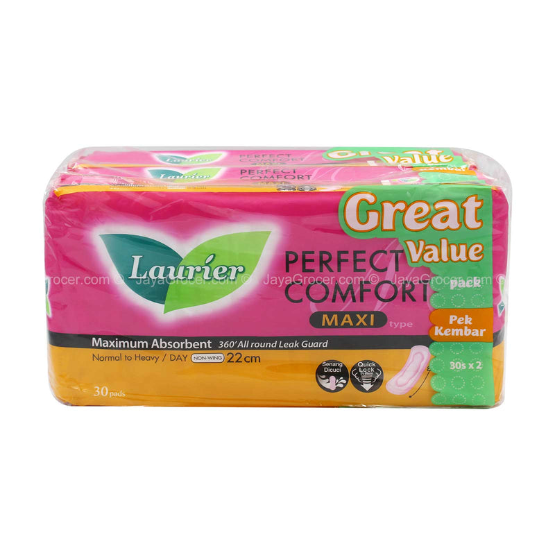 Laurier Perfect Comfort Maxi Sanitary Pad 30pcs x 2