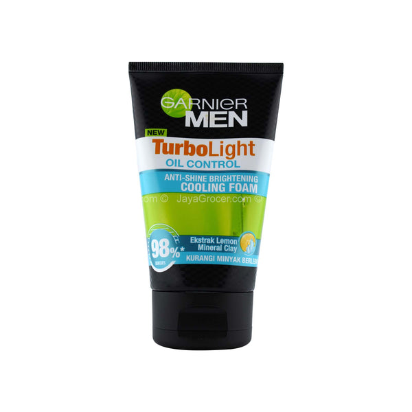 Garnier Men Turbo Light Oil Control Anti-Shine Brightening Cooling Foam 100ml