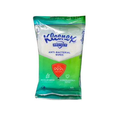 Kleenex Protect Anti Bacterial Wipes 10sheet x 3