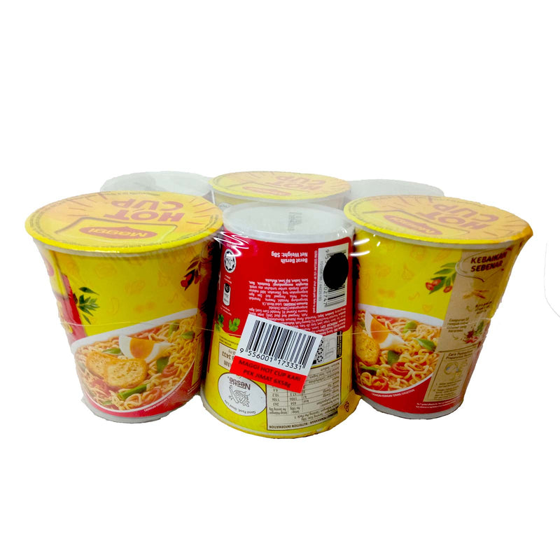Maggi Hot Cup Curry Flavour Instant Noodle 59g x 6