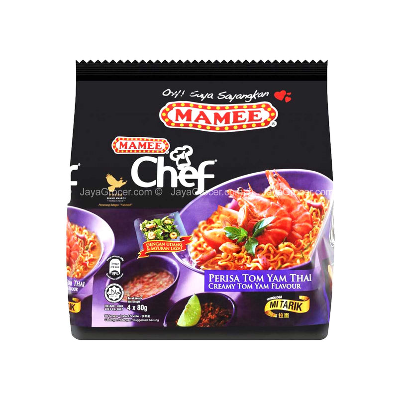 Mamee Chef Creamy Tom Yam Flavour Instant Noodle 80g x 4