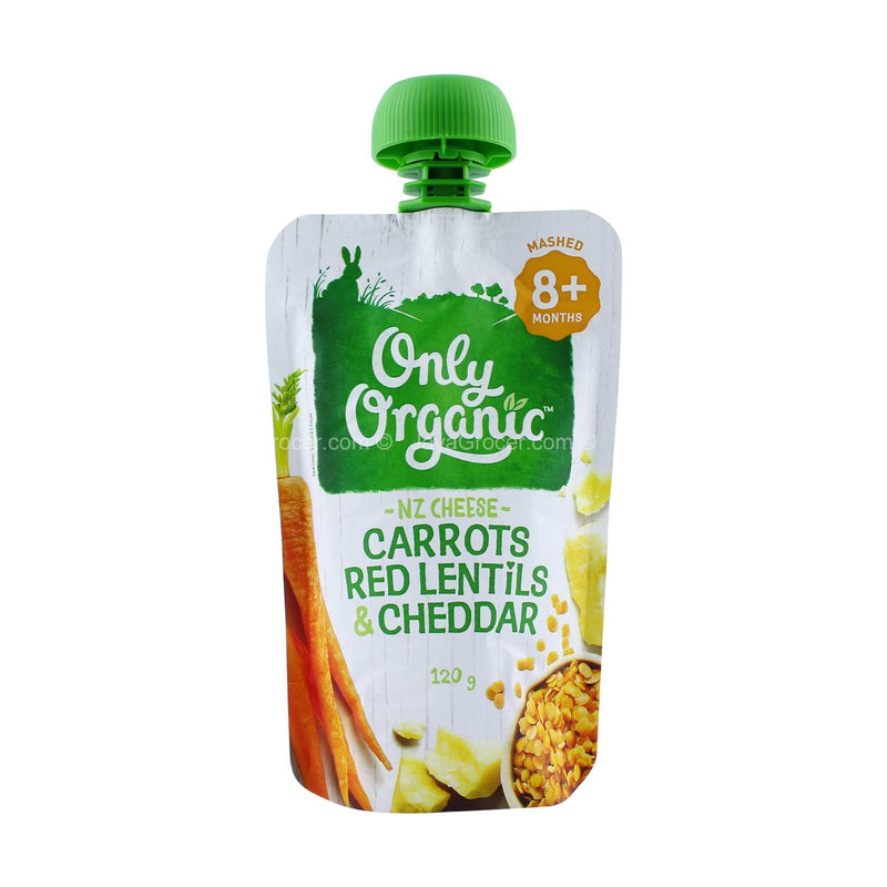 Only Organic Carrots, Red Lentils and Cheddar Baby Savoury 120g