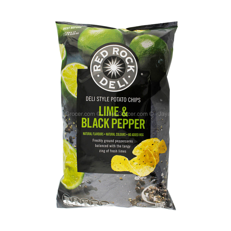 Red Rock Deli Lime & Black Pepper Potato Chips 165g