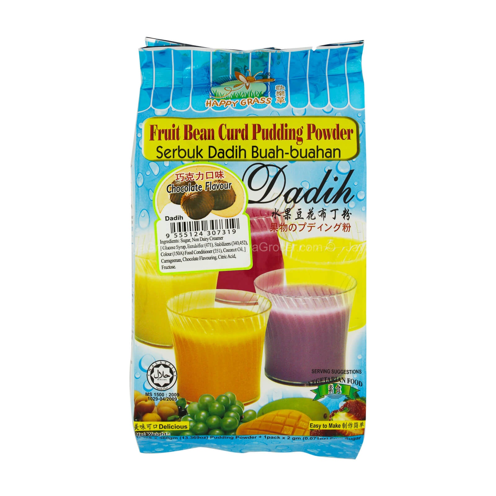 Happy Grass Chocolate Flavour Fruit Bean Curd Pudding Powder 360g