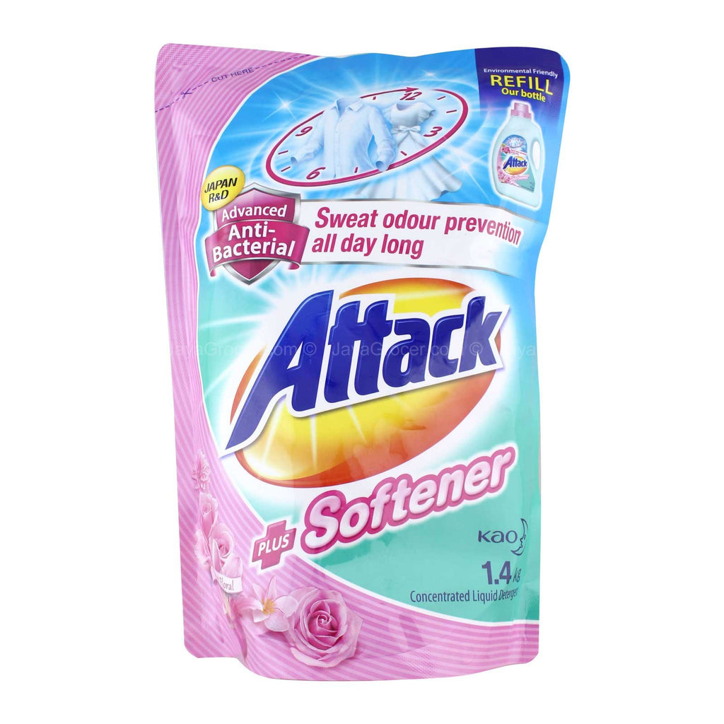 Attack Liquid Detergent Plus Softener Refill 1.4kg