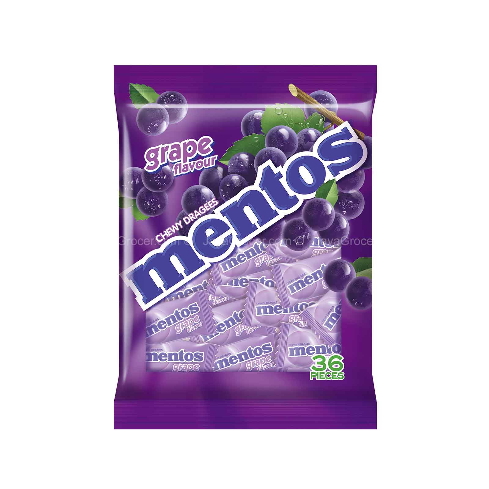 Mentos Pouch Bag Grape Flavour Candy 36pcs/pack