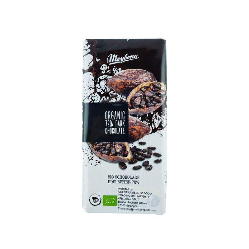 Meybona Organic 72% Dark Chocolate 100g