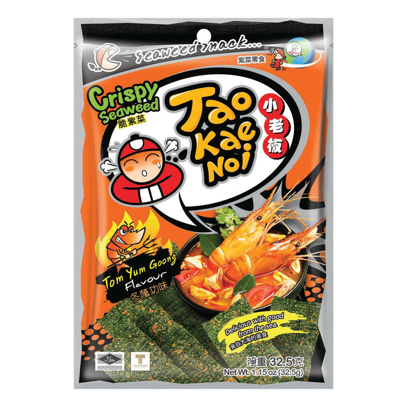 Tao Kae Noi Big Bang Tom Yum Goong Flavour Grilled Seaweed 32g
