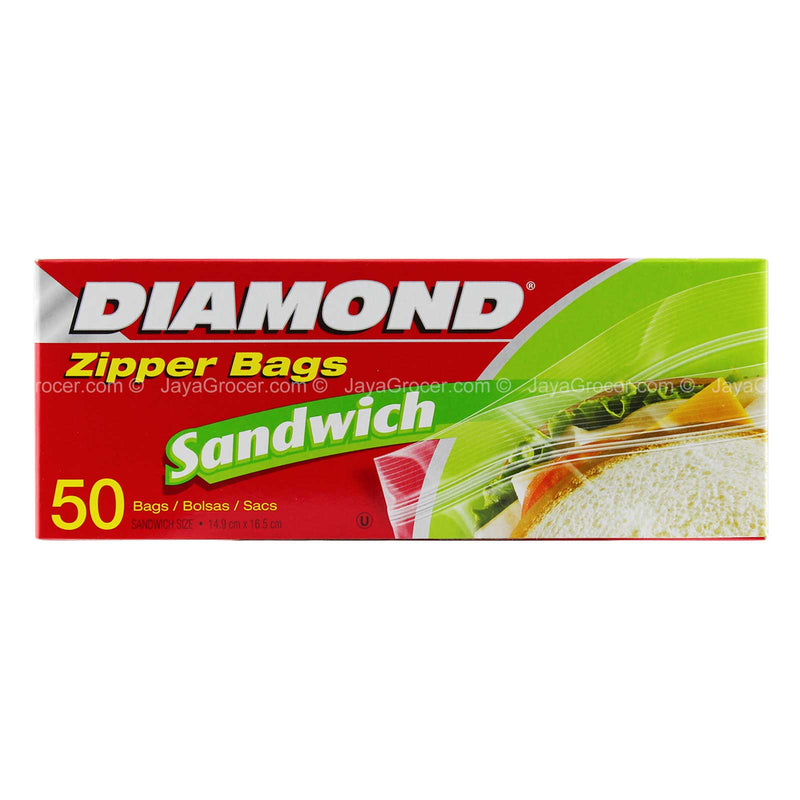 Diamond Sandwich Zipper Bags (Small) 50pcs/pack