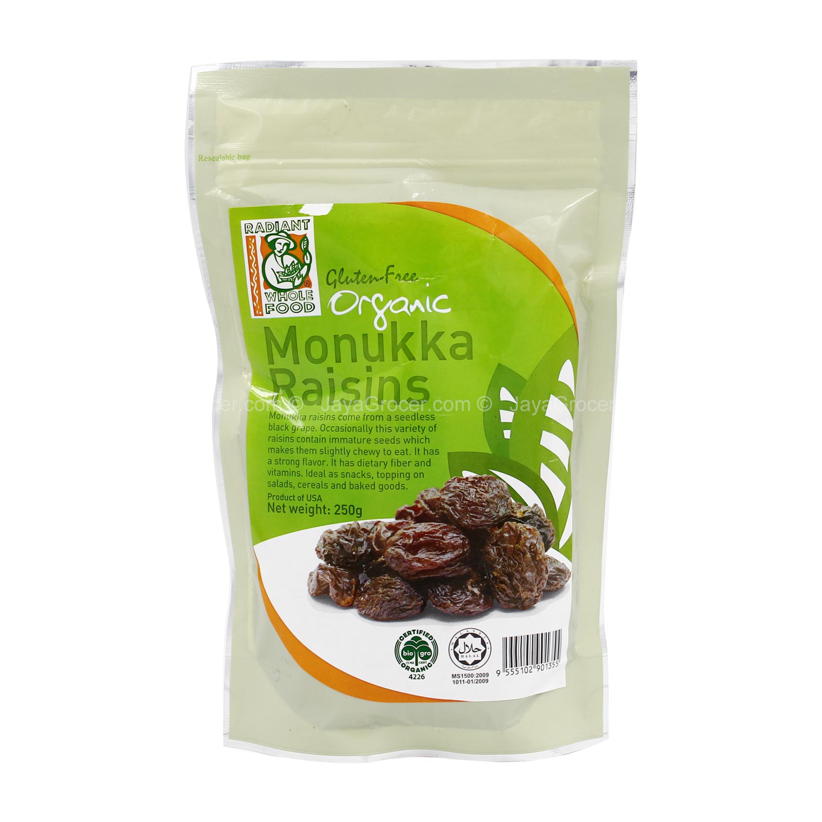 Radiant Whole Food Organic Monukka Raisins 250g – Jaya Grocer | Plaza ...