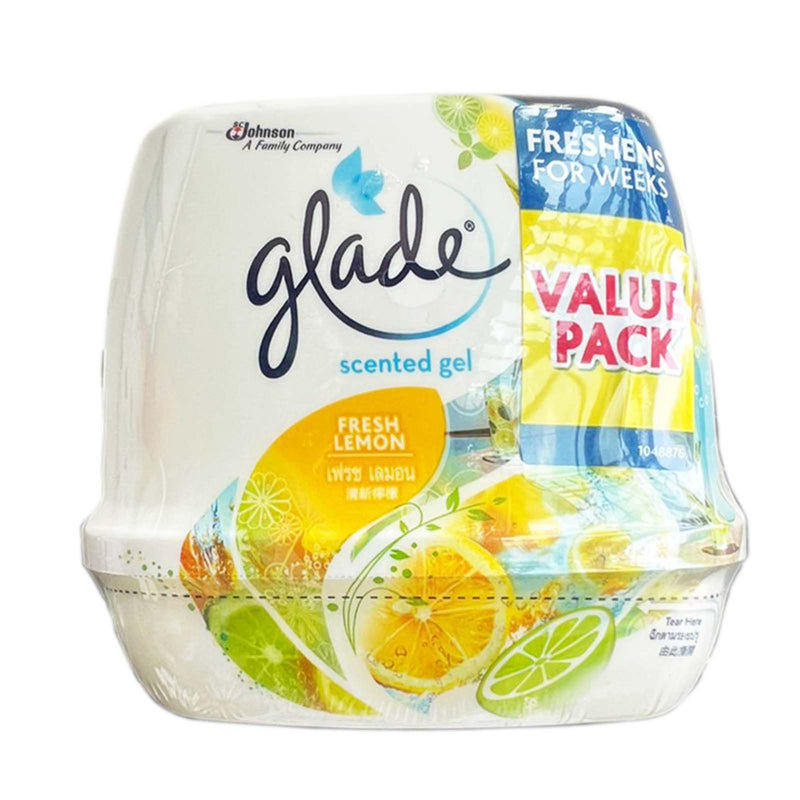 Glade Scented Gel Lemon Air Freshener 180g x 2