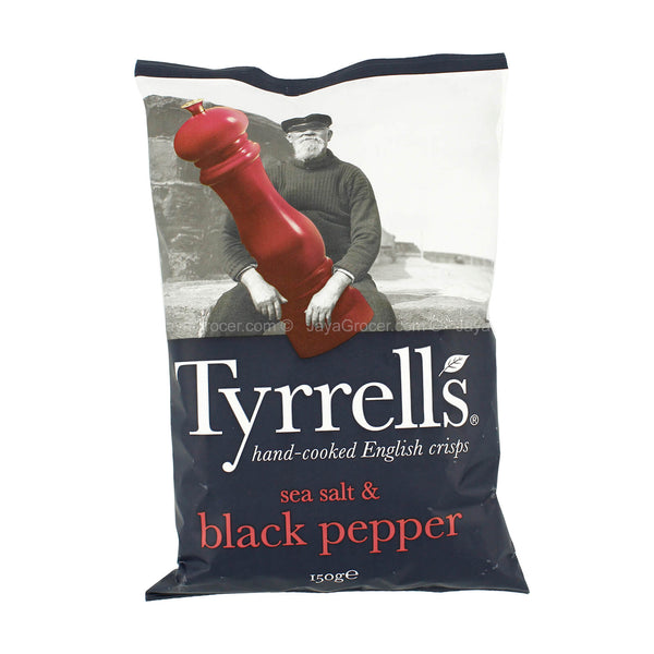 Tyrrell's Sea Salt and Black Pepper Potato Crisps 150g