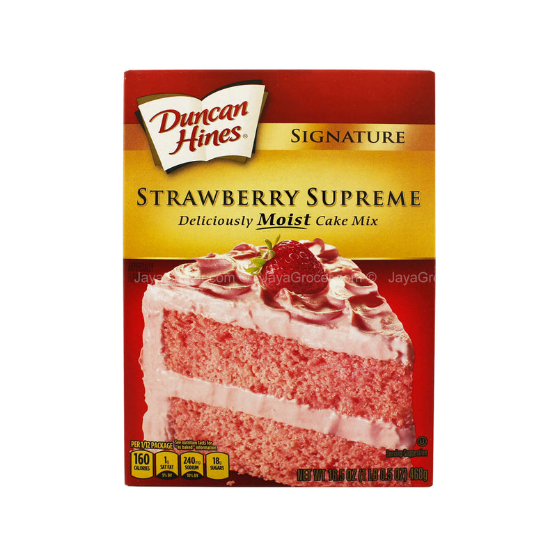 Duncan Hines Signature Strawberry Supreme Cake Mix 468g