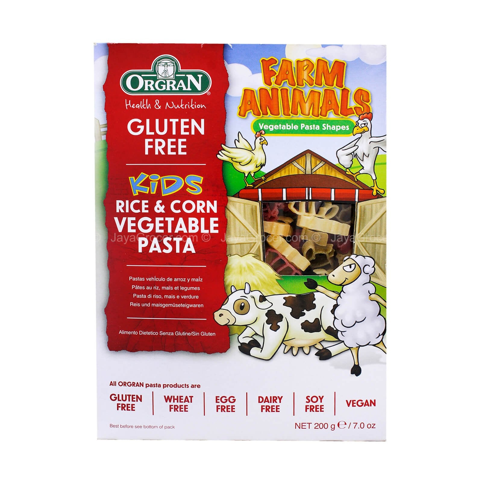 Orgran Kids Gluten Free Rice & Corn Vegetable Pasta 200g