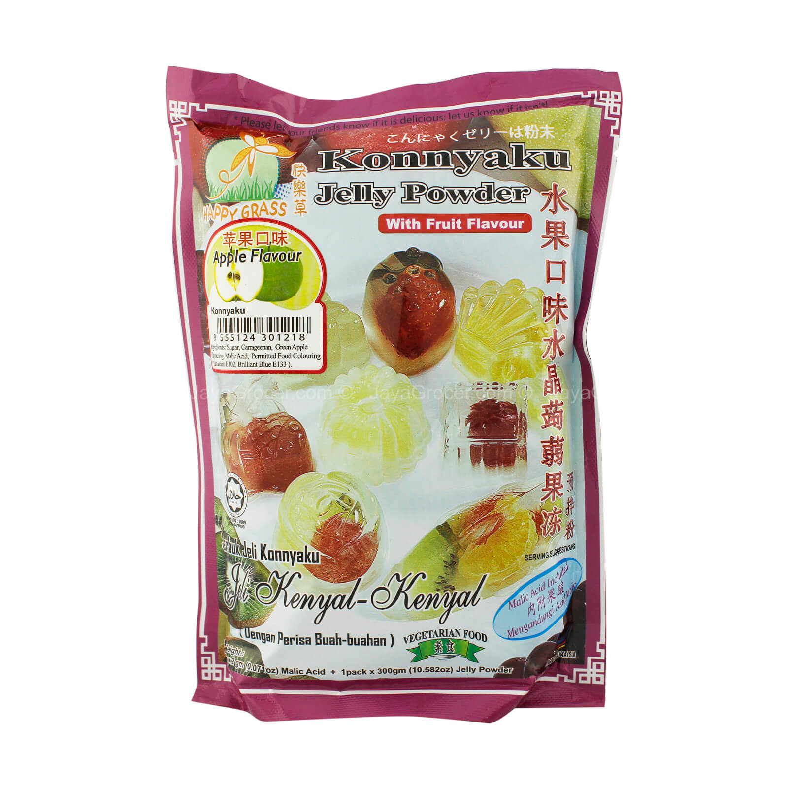 HG KONNYAKU JELLY-GREEN APPLE 250G *1