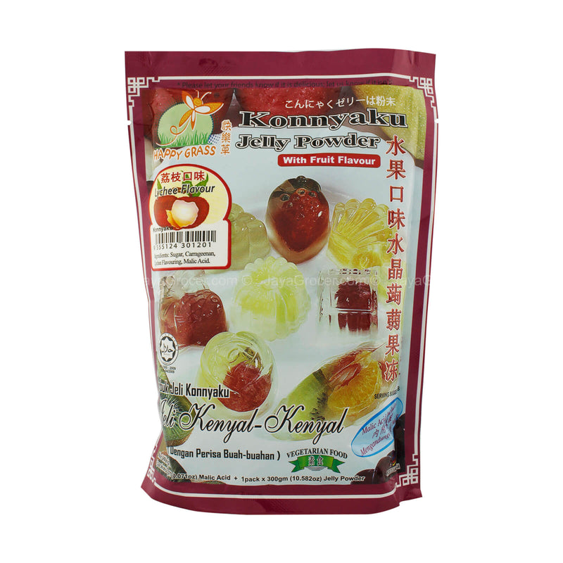 Happy Grass Lychee Flavour Konnyaku Jelly Powder 300g