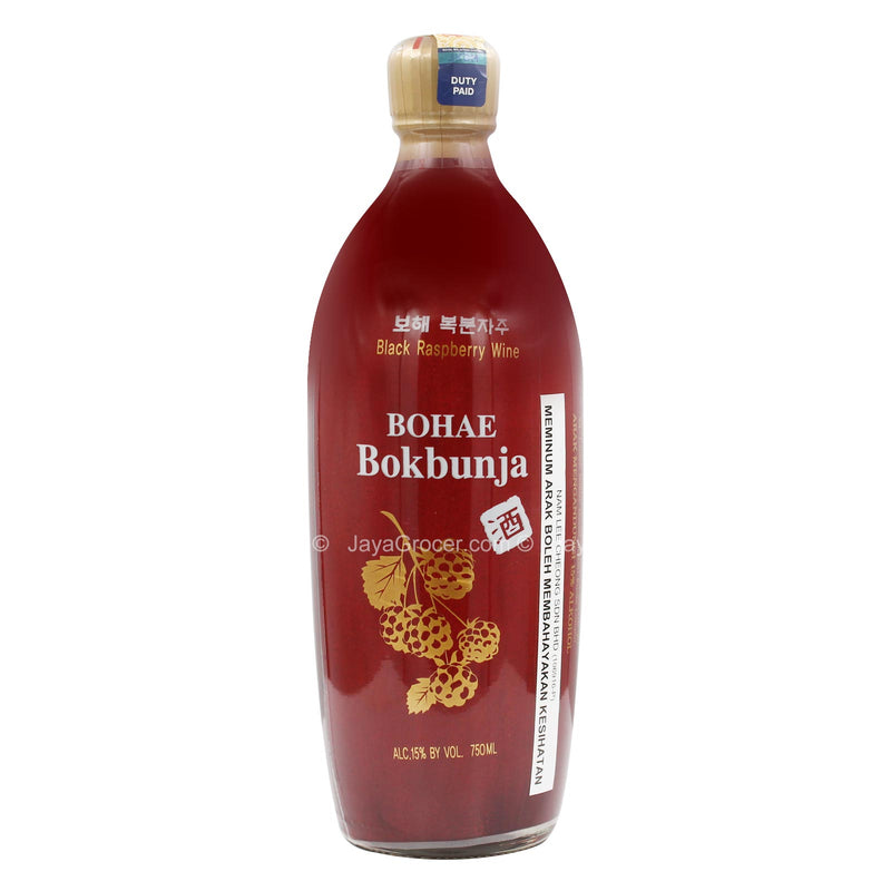 BOKBUNJAJOO BLACK RASPBERRY WINE 750ML *