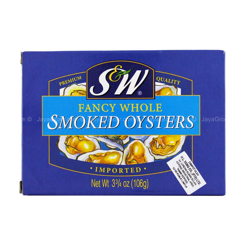 S&W Imported Fancy Whole Smoked Oysters 106g