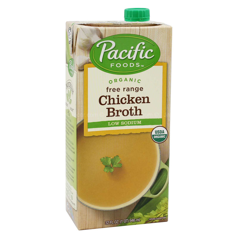 Pacific Low Sodium Free Range Chicken Broth 946ml