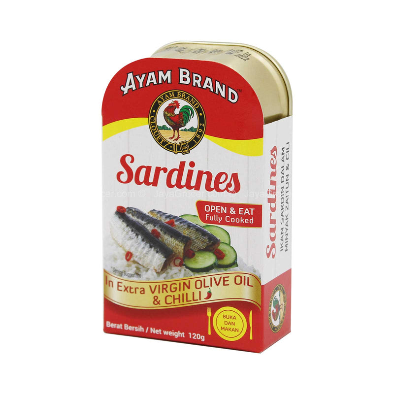 Ayam Brand Sardines in Extra Virgin Olive Oil and Chilli 120g