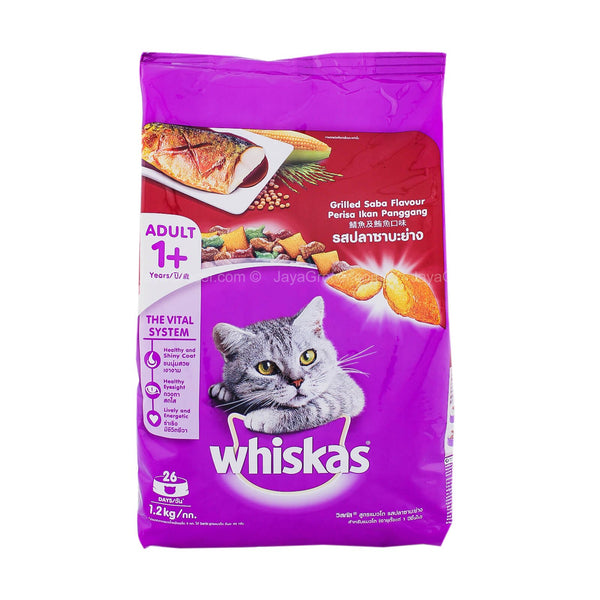 WHISKAS GRILLED SABA DRY C/ FOOD 1.2KG*1