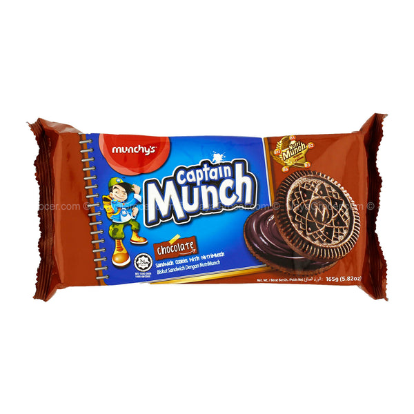 Munchy's Captain Munch Chocolate Sandwich Cookies 165g