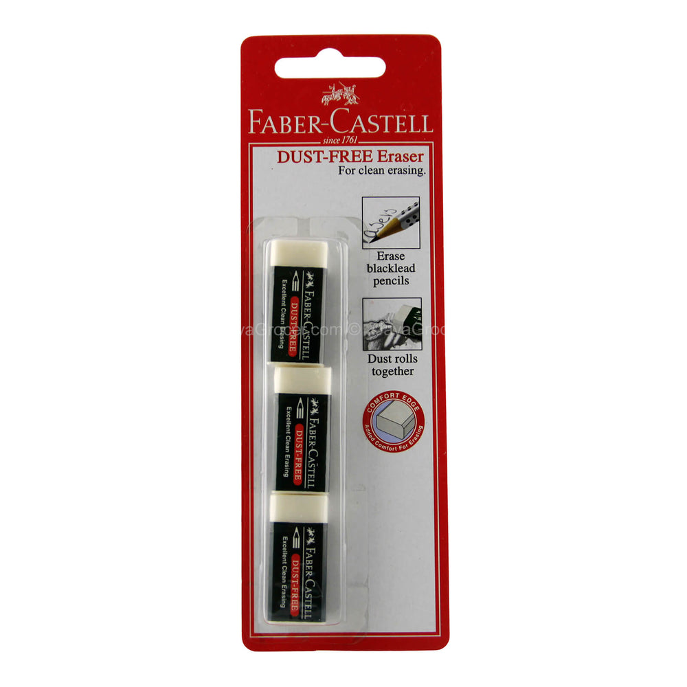 Faber Castell Dust Free Eraser Black 3pcs/pack