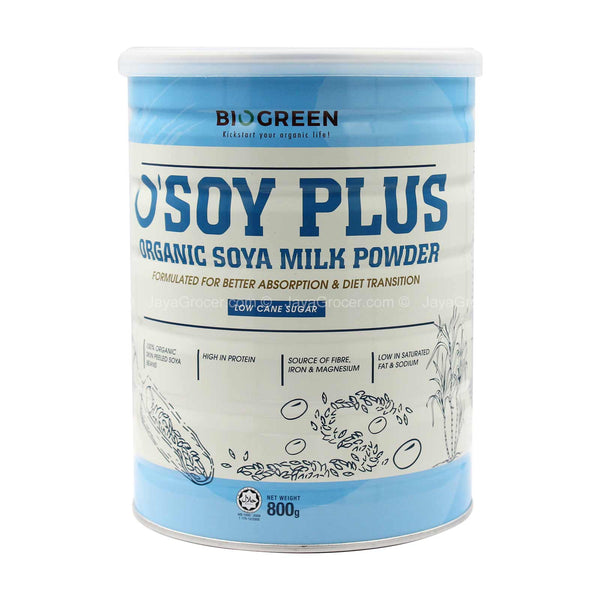 Biogreen O'Soy Plus Soy Milk Drink Mix (Low Cane Sugar) 800g