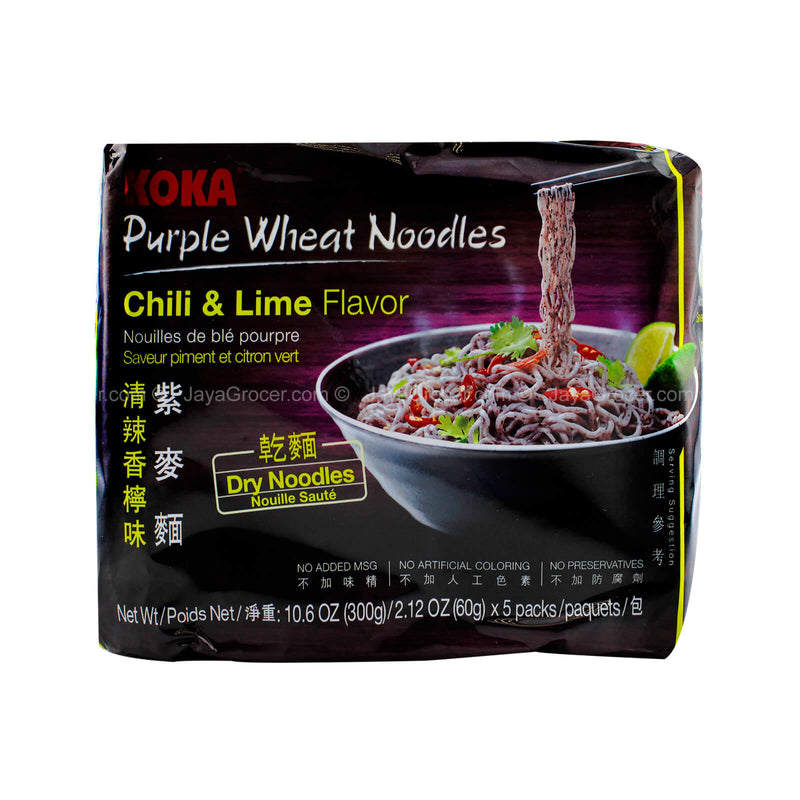 Koka Chili & Lime Flavor Purple Wheat Dry Instant Noodles 60g x 5