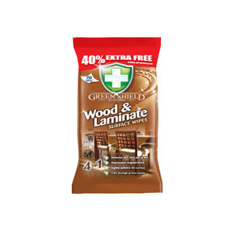 Green Shield Wood & Laminate Surface Wipes 1pack