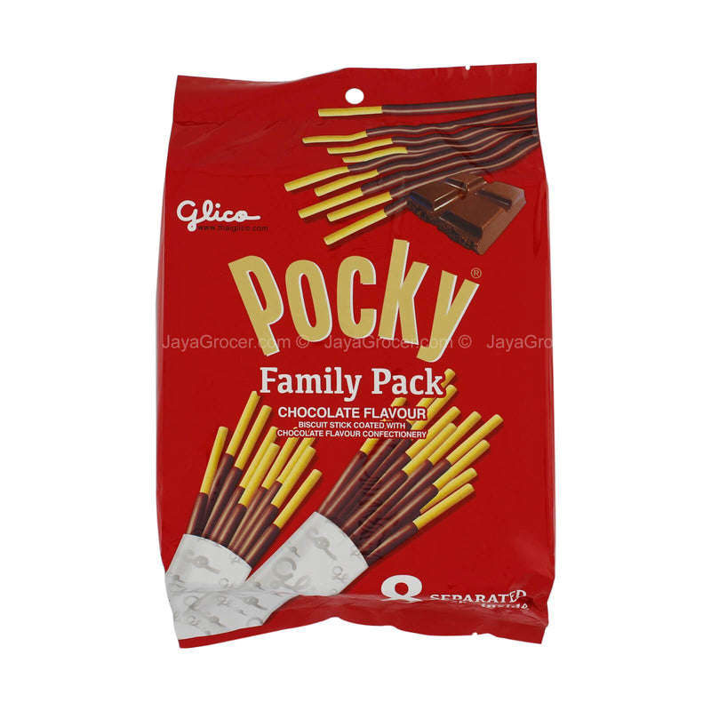 Glico Pocky Chocolate Flavour Biscuit Stick Family Pack 21g x 8packs