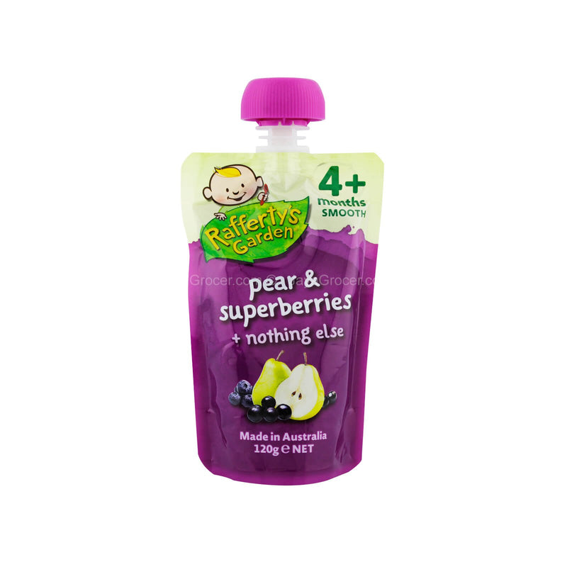 Rafferty's Garden Pear and Superberries + Nothing Else Smooth Baby Food (4+ Months) 120g