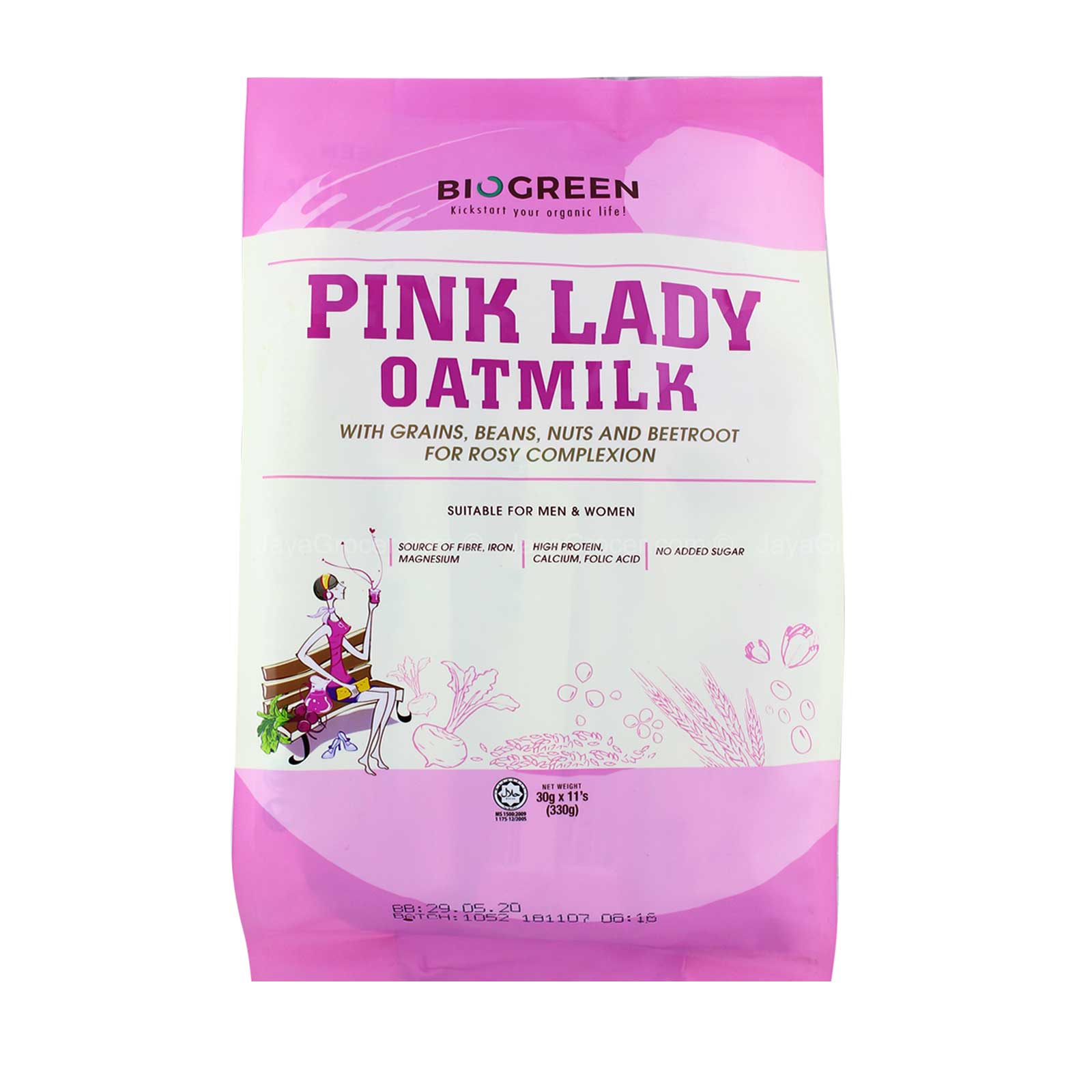 BIOGREEN P/LADY OATMILK (SACHET)11X30G*1 – Jaya Grocer | Plaza Jelutong