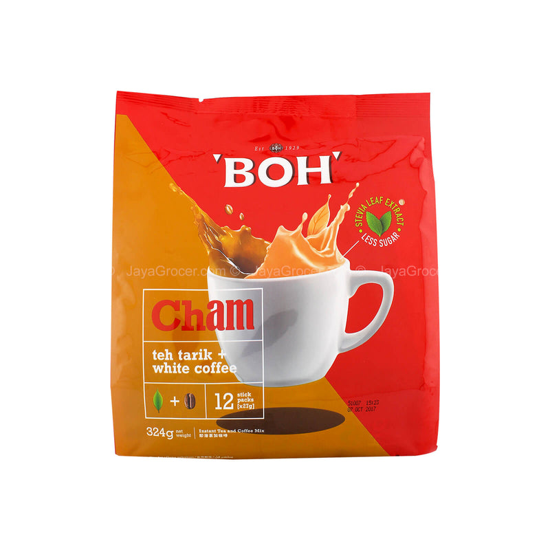 Boh Cham Teh Tarik + White Coffee Instant Mix 324g