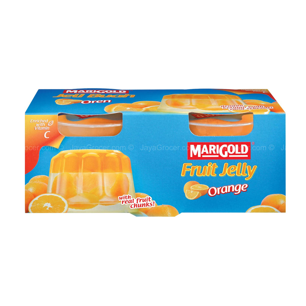 Marigold Fruit Jelly with Orange Fruit Chunks 123g x 2