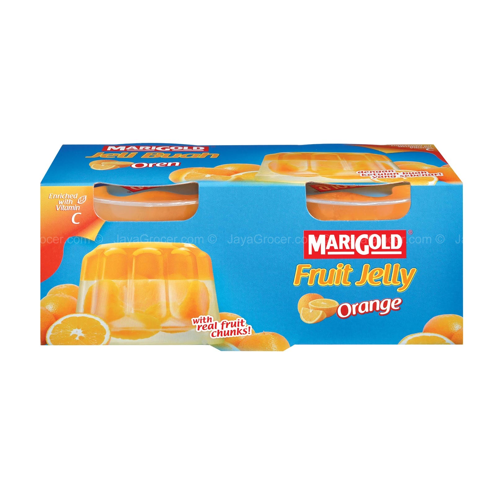 Marigold Fruit Jelly with Orange Fruit Chunks 123g x 2