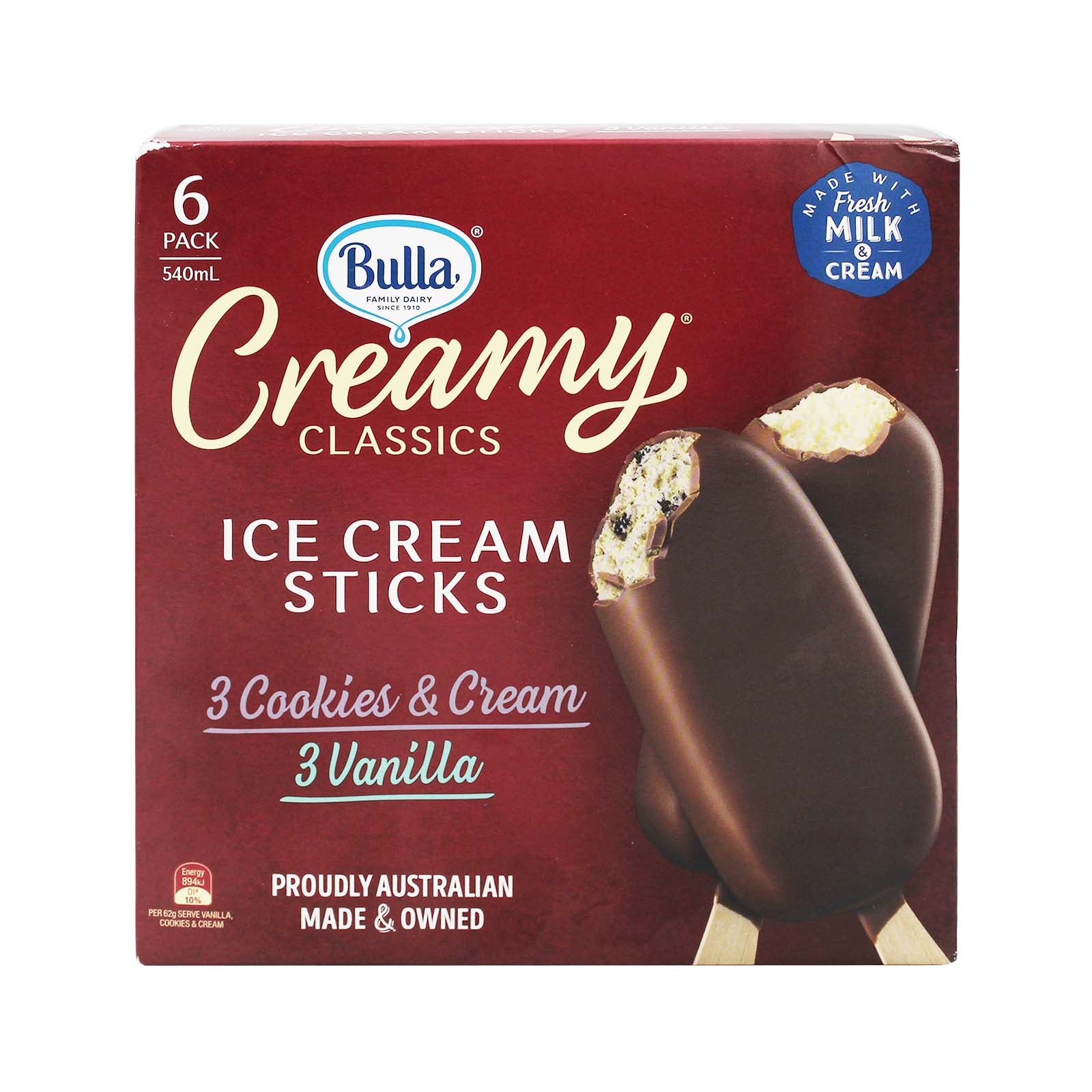 BULLA CREAMY CLASSIC VANILLA&COOKIES 6S