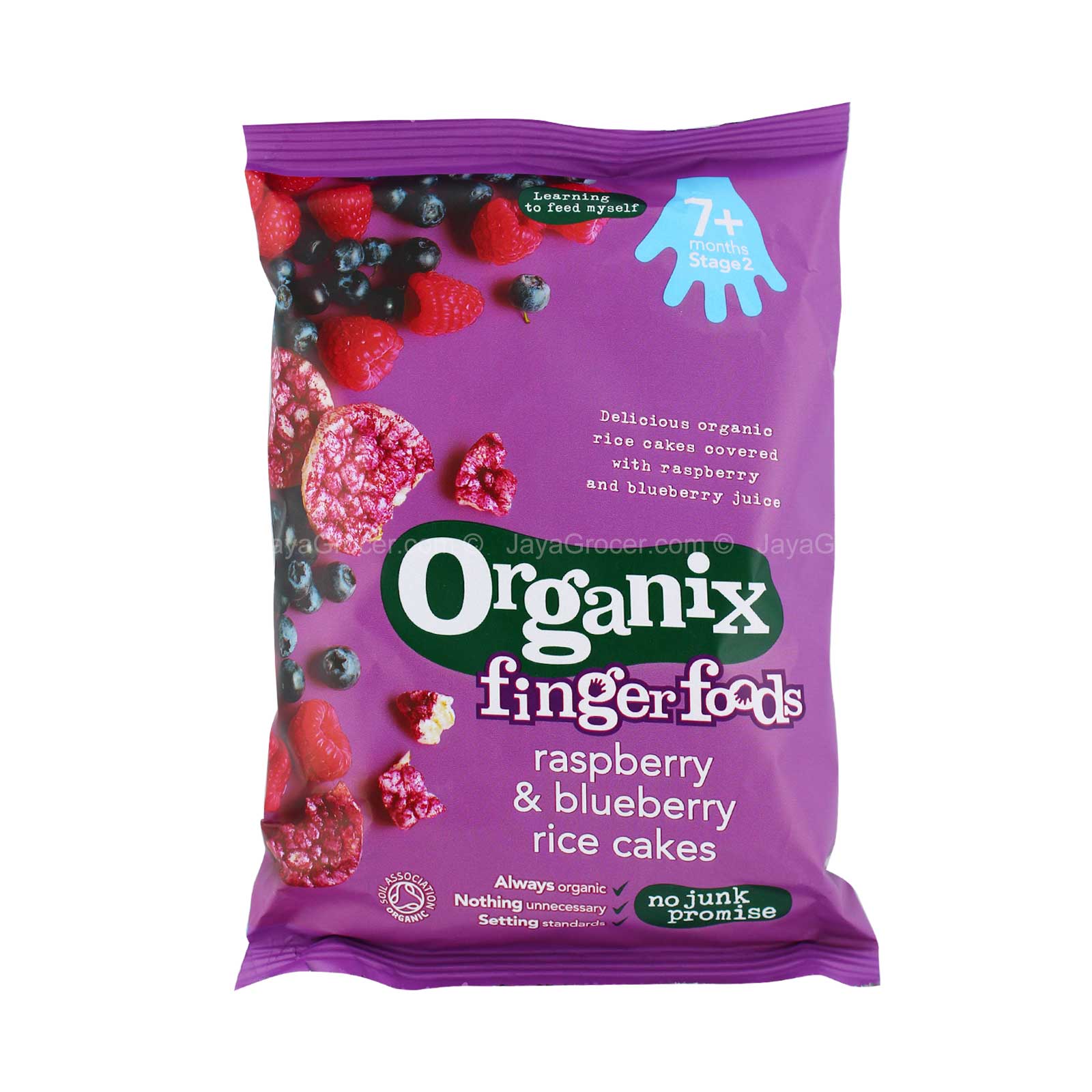 Organix Raspberry Stars Organix Finger Foods Raspberry & Blueberry Rice Cakes 50g – Jaya Grocer ...