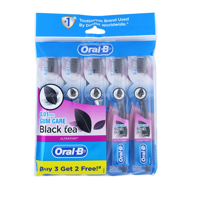 Oral-B Gum Care Black Tea Ultrathin Toothbrush 3+2pcs