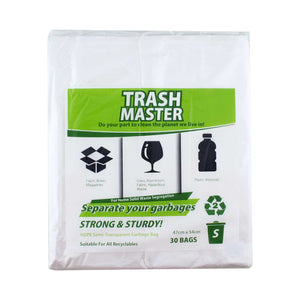 Trash Master White Garbage Bag Small 47 x 54cm x 30